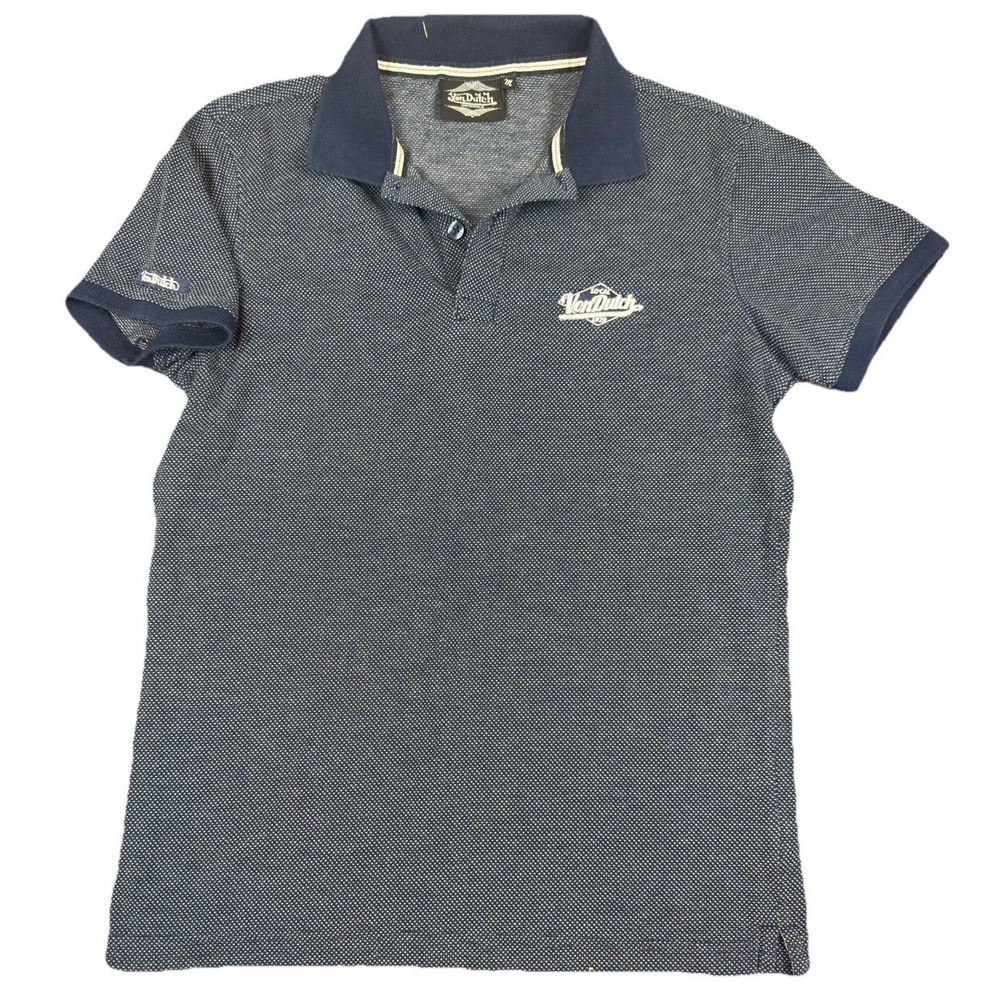 Y2K Von Dutch Originals SoCal Women's M Polo Shirt Navy Blue Trucker Vintage